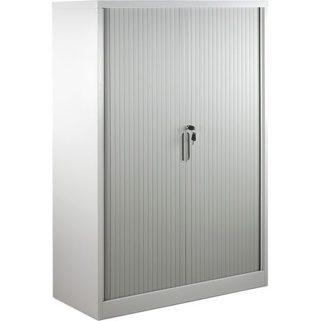 Armadio in metallo 2 ante scorrevoli con 2 ripiani inerni 150x100x45