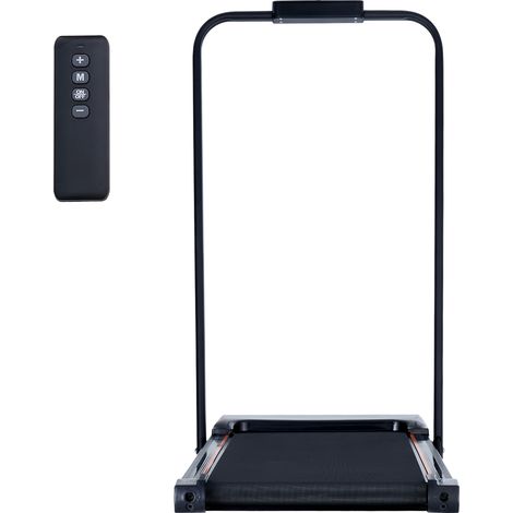Mophorn Tappetino da passeggio - Tapis roulant pieghevole portatile 2 in 1 per casa e ufficio, capacità 265 libbre, 2,5 CV, con manubrio, telecomando e display LED per allenamenti versatili (1/5)