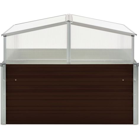 Serre Marron 100 x 100 x 85 cm Acier galvanisé CFW326061 (1/5)
