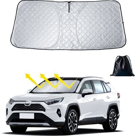 Front-Sonnenschutz für Toyota RAV4 (2019–2025) Hochleistungsfähiger UV-Schutz für die Windschutzscheibe, Doppelschicht-Luftpolsterfolie (1/4)