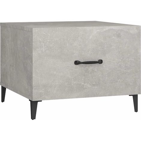 Maison Exclusive - Tavolino da Salotto Gambe in Metallo Grigio Cemento 50x50x40 cm (1/5)