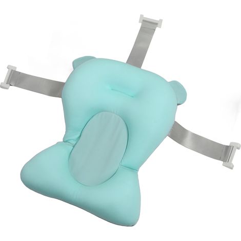 Tapis de bain pour bébé, coussin de bain pour nouveau-né, matelas de bain, siège de bain pour bébé, coussin de bain pour nourrisson et jeune enfant, en plastique bleu, grande taille.