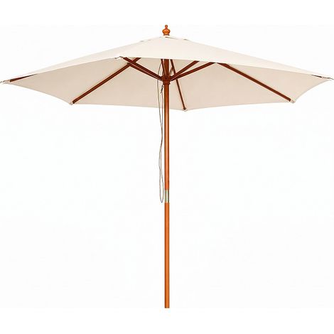 Linder Exclusiv Gartensonnenschirm mit Holzkonstruktion 250 cm Beige