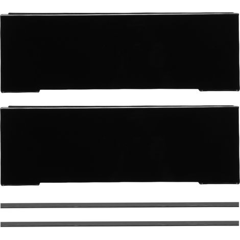 Support clavier ergonomique PMMA antidérapant noir 43cm inclinaison naturelle réduit fatigue poignet bureau maison lot de 2 (1/5)