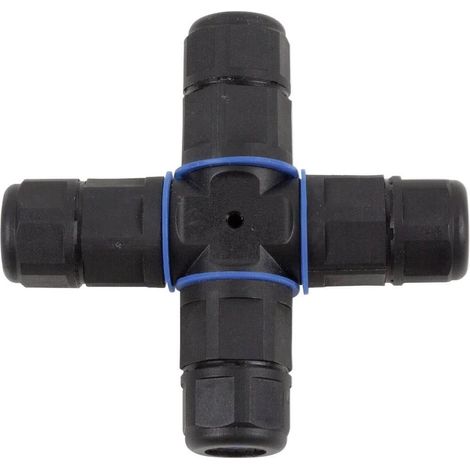 Heitronic 45613 Conector de cable negro IP68 3 polos