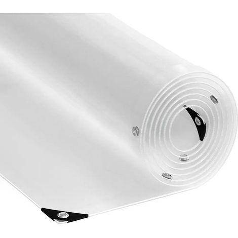 Bâche transparente avec œillets 2x8 m PVC (1/5)