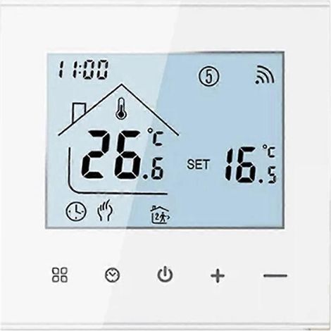 Thermostat de sol chauffant Tuya 16A, contrôleur de température intelligent WiFi, blanc (1/5)