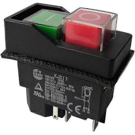 Interrupteurs électromagnétiques à bouton-poussoir KJD17 220 V à 5 broches pour outils de jardin (1/5)