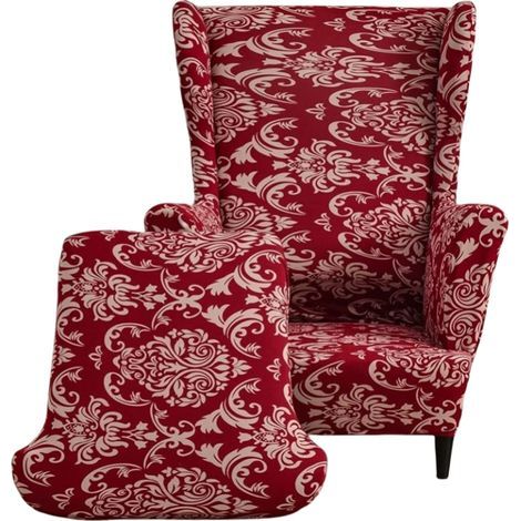 Housse pour fauteuil à oreilles – Motif “Sherlock” – Extensible et enveloppante (1/4)