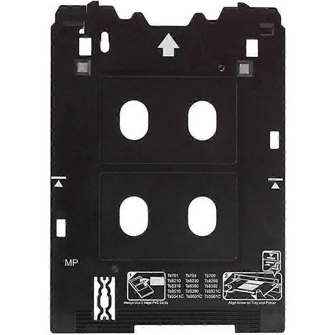 Plateau pour cartes d'identité en PVC à jet d'encre compatible avec les imprimantes Canon PIXMA séries TS701, TS702a, TS705, TS709, TS8330, TS82xx et TS83xx (1/4)