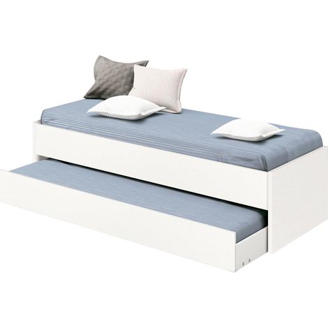 Cama nido Tibet acabado blanco, 54 cm(alto)202 cm(largo)97 cm(ancho)