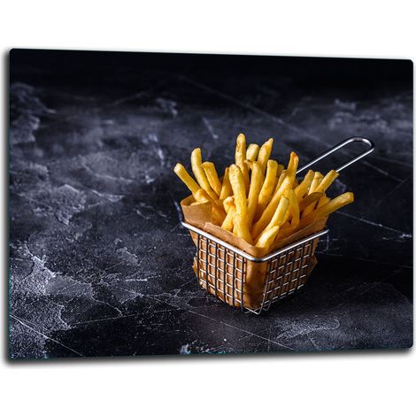 Planche à découper en verre 52x40 frites (1/5)