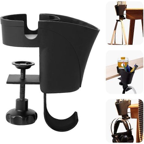 Support de bureau 3 en 1 avec pince, porte-casque, porte-stylo et support pour tasse (1/4)