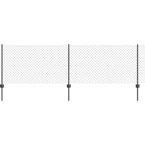 Maison Exclusive - Kettenzaun mit Pfosten 10 x 0,8 m (B x H)