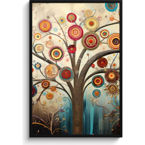 PÓSTER ENMARCADO Árbol - Árbol de la vida - Color Pared Decoracion Grande 80x120 (1/5)