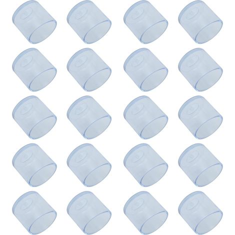 de 20 embouts de pieds de chaise ronds transparents en PVC (1/5)