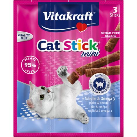 Vitakraft Katzensnack Cat-Stick mini Scholle & Omega 3 - 3 x 6g