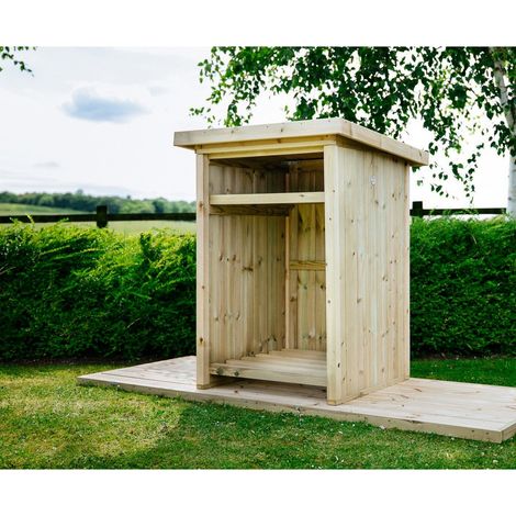 Billington Log Store Mini - Timber - L96 x W89 x H123 cm