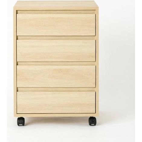 Archivador móvil compacto de MDF color madera natural MODENUIT (1/5)