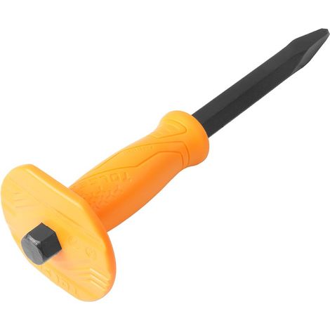 Scalpello a punta tonda TOLSEN Pro Series, acciaio al carbonio, impugnatura ergonomica, 4x16x300 mm