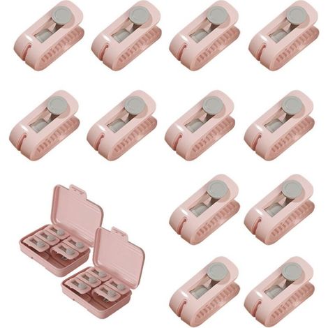 Housse de couette Support Clips,12 Pcs Boucle Couettes Clip Haute Élasticité des Couettes, des Clips Anti Dérapant Borne Clips pour la Fixation de la Couverture(Rose) (1/5)