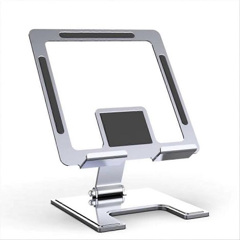 Universeller tragbarer Tablet-Ständer, verstellbarer und flexibler Tischständer, silber (1/5)