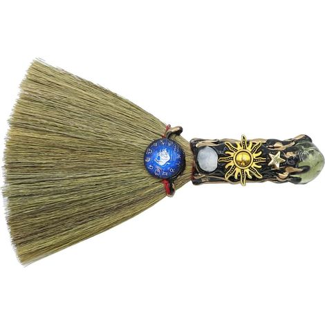 Balai de sorcière magique fabriqué à la main en pierres de guérison du zodiaque pour la méditation, la guérison et le yoga (Taureau (20 avril au 20 mai)) (1/5)