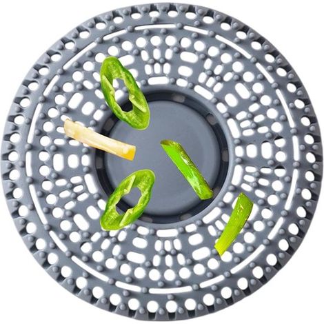 Recolector de pelo para desagüe de bañera，Protector de desagüe de silicona y tapa de colador de ducha para cocina y baño doméstico (1/2)