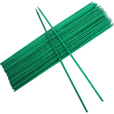 BEBUSINGOTO Tutores de madera verdes para plantas trepadoras con bridas metálicas (50 unidades) (1/5)