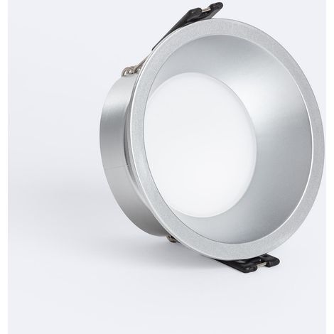 Portafaretto Downlight Cónico IP65 Lampadina LED GU10 / GU5.3 Foro Ø85 mm   Argento