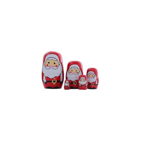 Poupée de Noël en bois pour enfants, cadeau, poupée russe, décoration de chambre pour les fêtes, articles de fête, Père Noël (1/5)