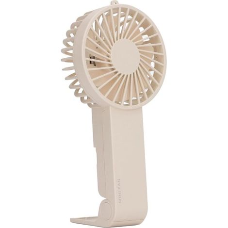 1 Mini ventilatore portatile (beige), ventilatore tascabile pieghevole in ABS per l'ufficio (1/4)