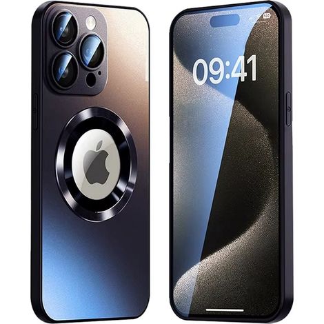 Cover magnetica SiGN per iPhone 16 Pro Max con protezione della lente e visualizzazione del logo - Nera