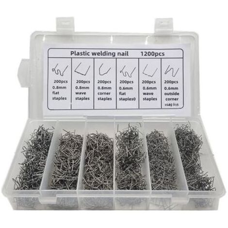 EJ.LIFE Clous de Soudage en Plastique Thermofusibles, Clous de Rparation en Plastique pour Pare-chocs de Voiture avec Bote Adquate pour Agrafes Chaudes Autres pièce de rechange pour voiture (1/5)
