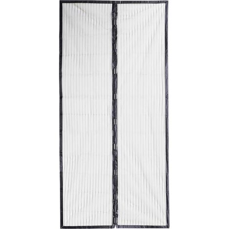 Moustiquaire pour porte magnétique 200x100 cm noire
