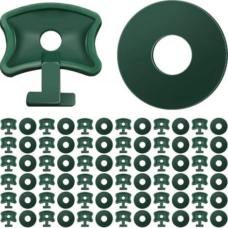 Clips torsadés pour serre, 200 pièces, Clips de fixation et rondelles en plastique, Clips d'angle d'extension (1/5)