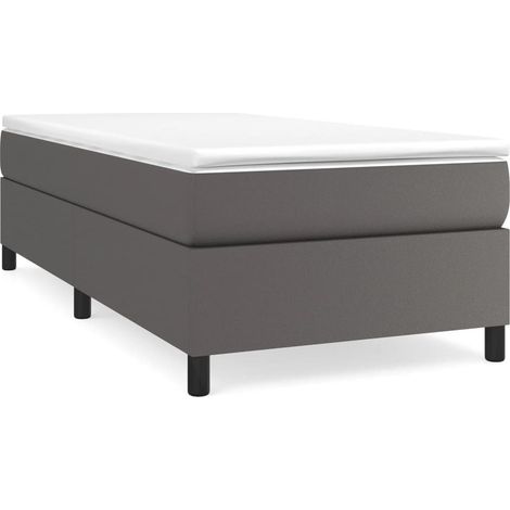 Maison Exclusive - Boxspringbettgestell Grau 100x200 cm Kunstlede
