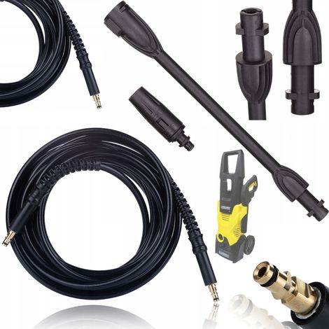 Manguera de alta presión 10m Click-Click Kärcher K2 K3 K4 K5 K6 K7 + Lanza Vario ajustable para hidrolimpiadora