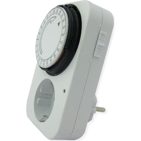 INTERRUPTOR PROGRAMADOR HORARIO ELECTRICO RUEDA MECANICO+ENCHUFE SCHUKO (1/3)