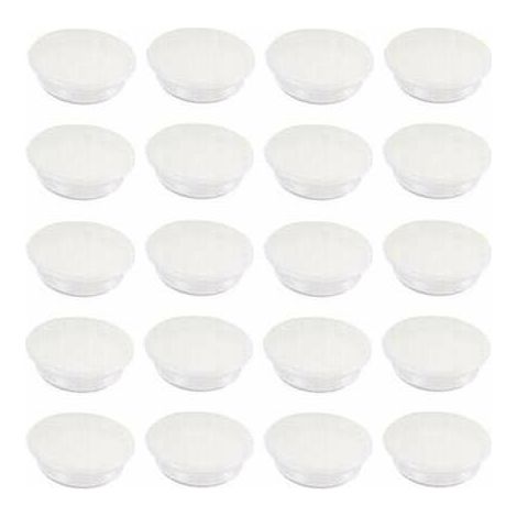 Lot de 20 bouchons blancs en plastique 10mm – Cache trou vis pour meubles – Protection esthétique – Diamètre extérieur 13mm