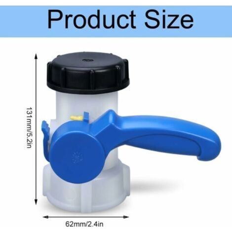 IBC-Wassertankadapter, universeller IBC-Tankhahnadapter DN40 62 mm für Ablassventile, Regentanks und Fässer (1/5)