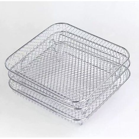 Grille vapeur multifonctionnelle 3 pièces et support pour accessoires de cuisson - appareil de grillage - grill - plaque de cuisson - Grille de cuisson multifonctionnelle - Grille de cuisine - Acier i (1/5)