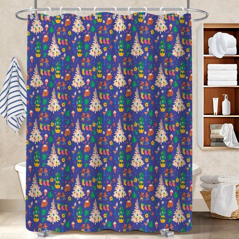 Rideau de bain 180x180 infroissable protection douche pour logement étudiant (1/5)