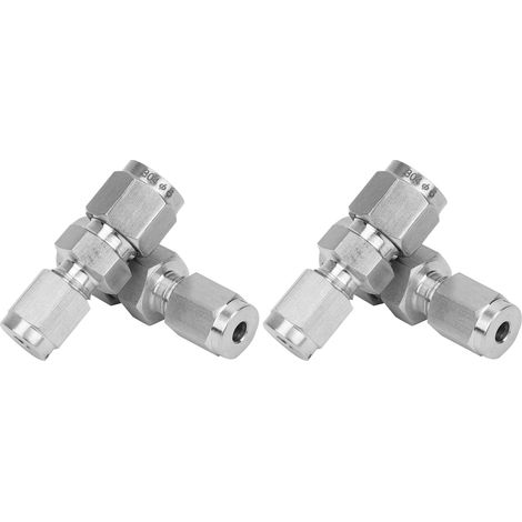 Raccords de Réduction en Acier Inoxydable, Adaptateur Double Bague pour Tuyaux 4mm et 6mm (1/5)