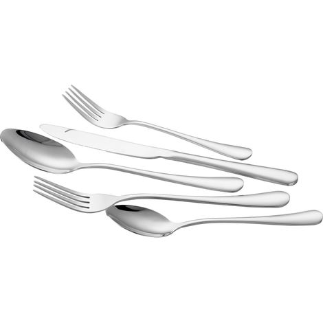 Mophorn Juego de cubiertos de 30 piezas, de acero inoxidable para 6 personas, con acabado de espejo, apto para lavavajillas, para cocina y hogar. (1/5)