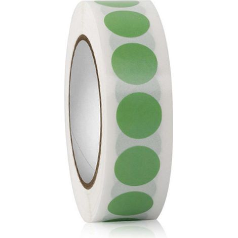 1000 pastilles rondes colorées de 13 mm, autocollantes, pour enseignants, élèves et employés de bureau. Couleur : vert. (1/4)