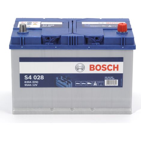Bosch – Batterie de démarrage voiture 12V 95Ah 830A – Technologie classique CA/CA – Polarité + à droite – Non compatible Start-Stop (1/6)