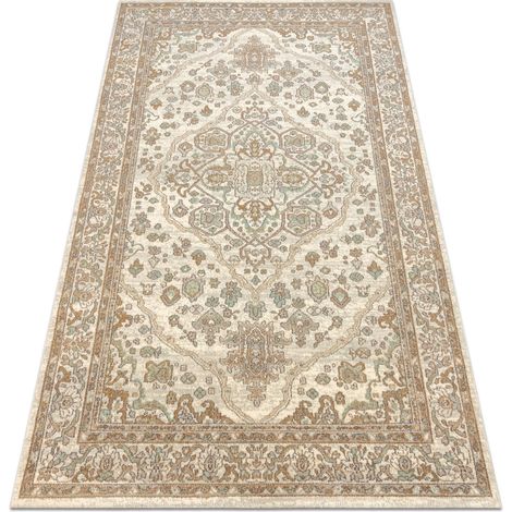 Wollteppich SOHO 477.01.LA100 OSTA - Ornament, Rosette beige beige 135x200 cm