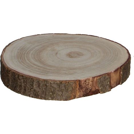 Base de bûche décorative en bois hauteur 3cm (1/3)