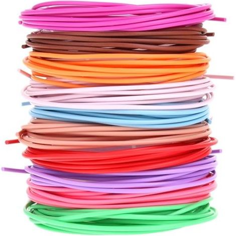 Kit magico per penna 3D per bambini, ricariche di filamento 10 pezzi PCL 1,75 mm/3 m